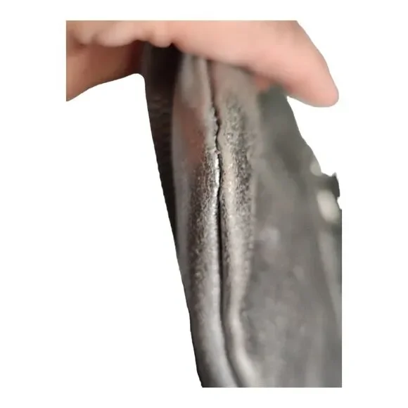 Hobo Int'l Raine Aged Silver Large Leather Clutch w/tassel Outer Zip Compartment - Picture 8 of 16